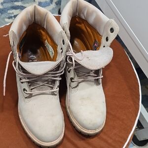 Timberland Beige Lace-Up Boots